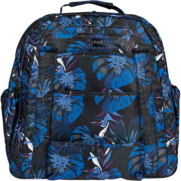 Lug Life Sprout Overnight Gym Bag for women, Botanical Black design. Great as an overnight, weekender bag or gym bag and easily transition the Lug Life Sprout Overnight bag from a shoulder bag to a backpack in no time.  This overnight gym bag is available in several colors.